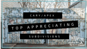 top appreciating subdivisions cary apex nc
