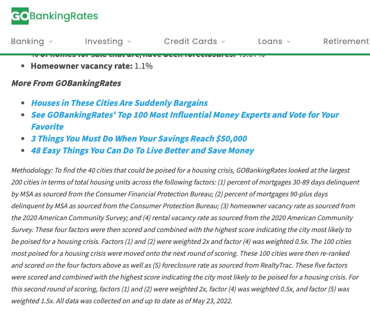 Methodology to determine whether there will be a housing market crash.