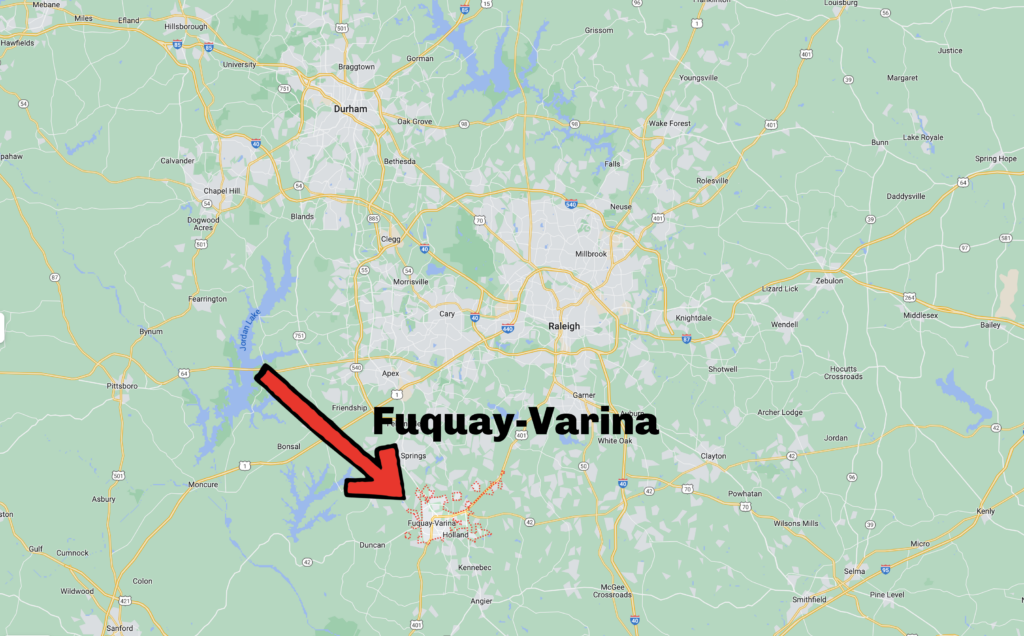 Fuquay is located in the southwest corner of Wake County.