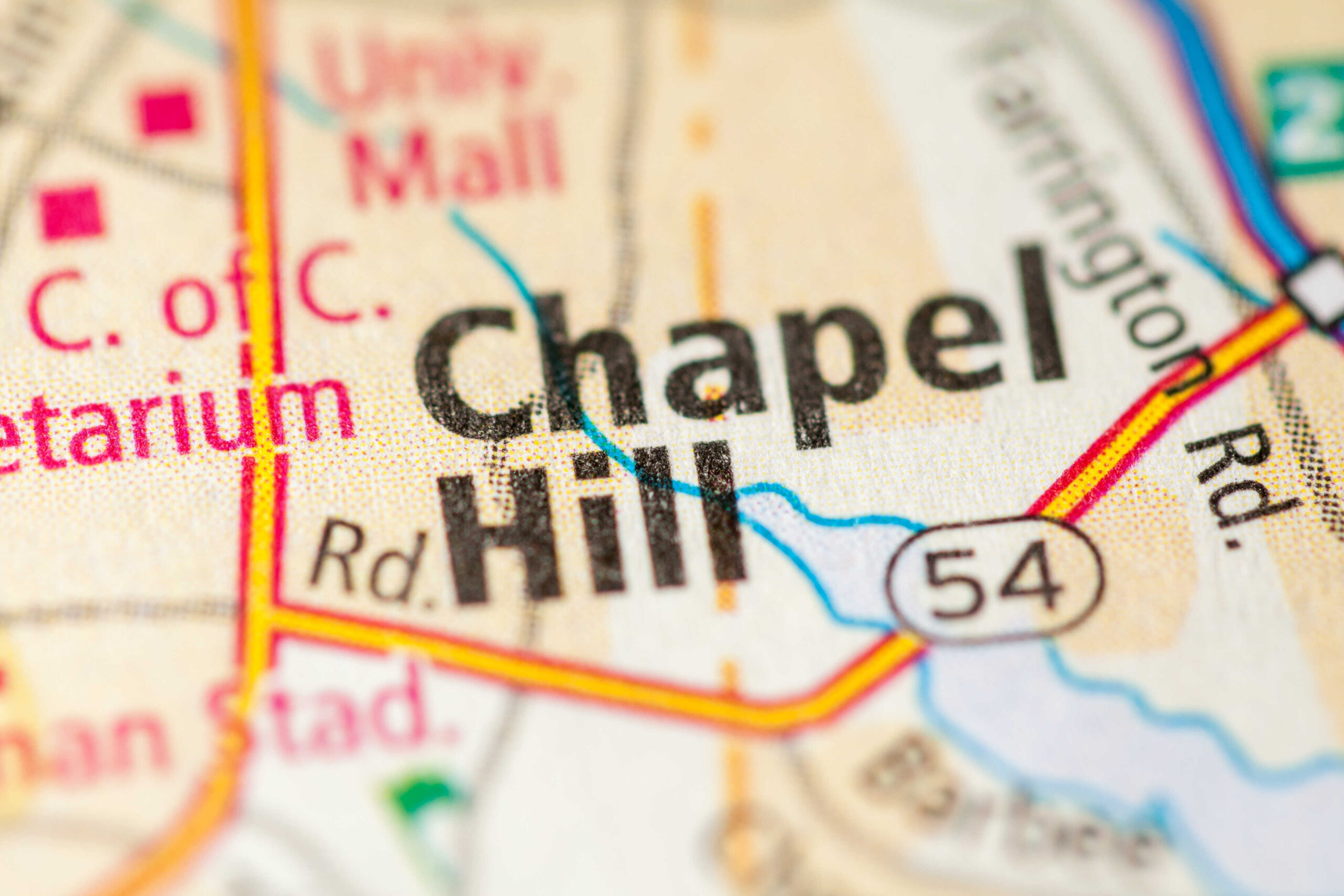 Map of Chapel Hill, NC