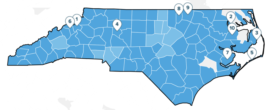 Tax rates are a big consideration when choosing a retirement location in North Carolina.