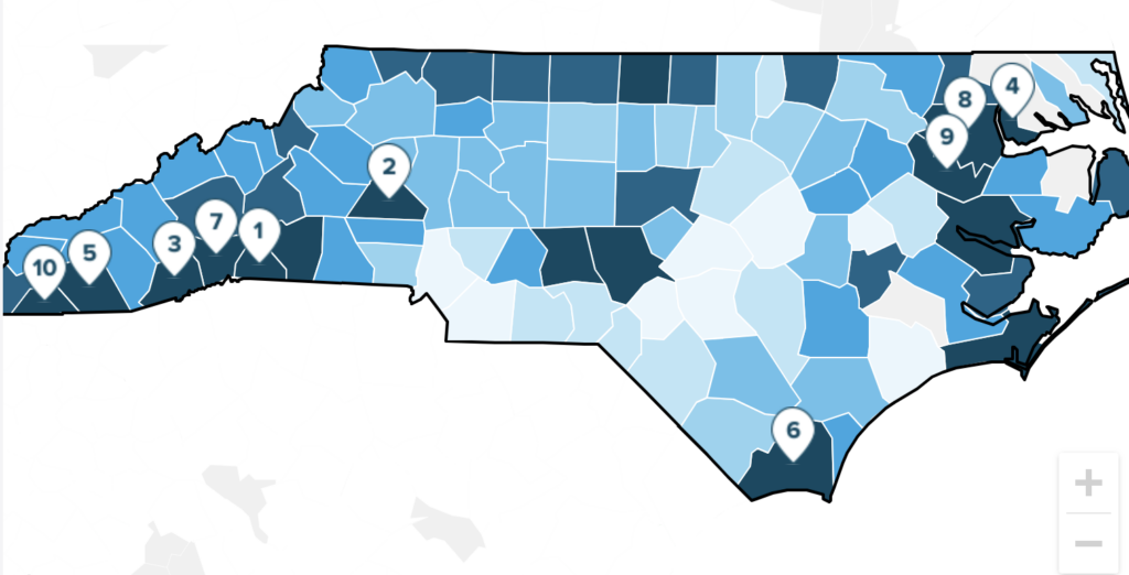 Social life is an important consideration when choosing where to retire in North Carolina.