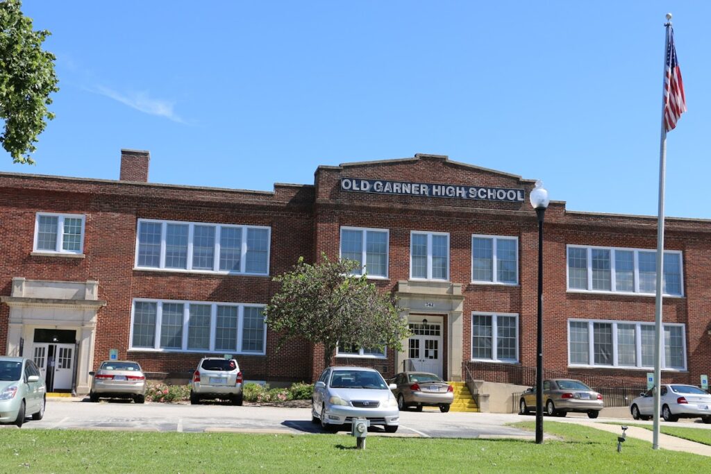 The old Garner High School has been transformed into the town's art center.