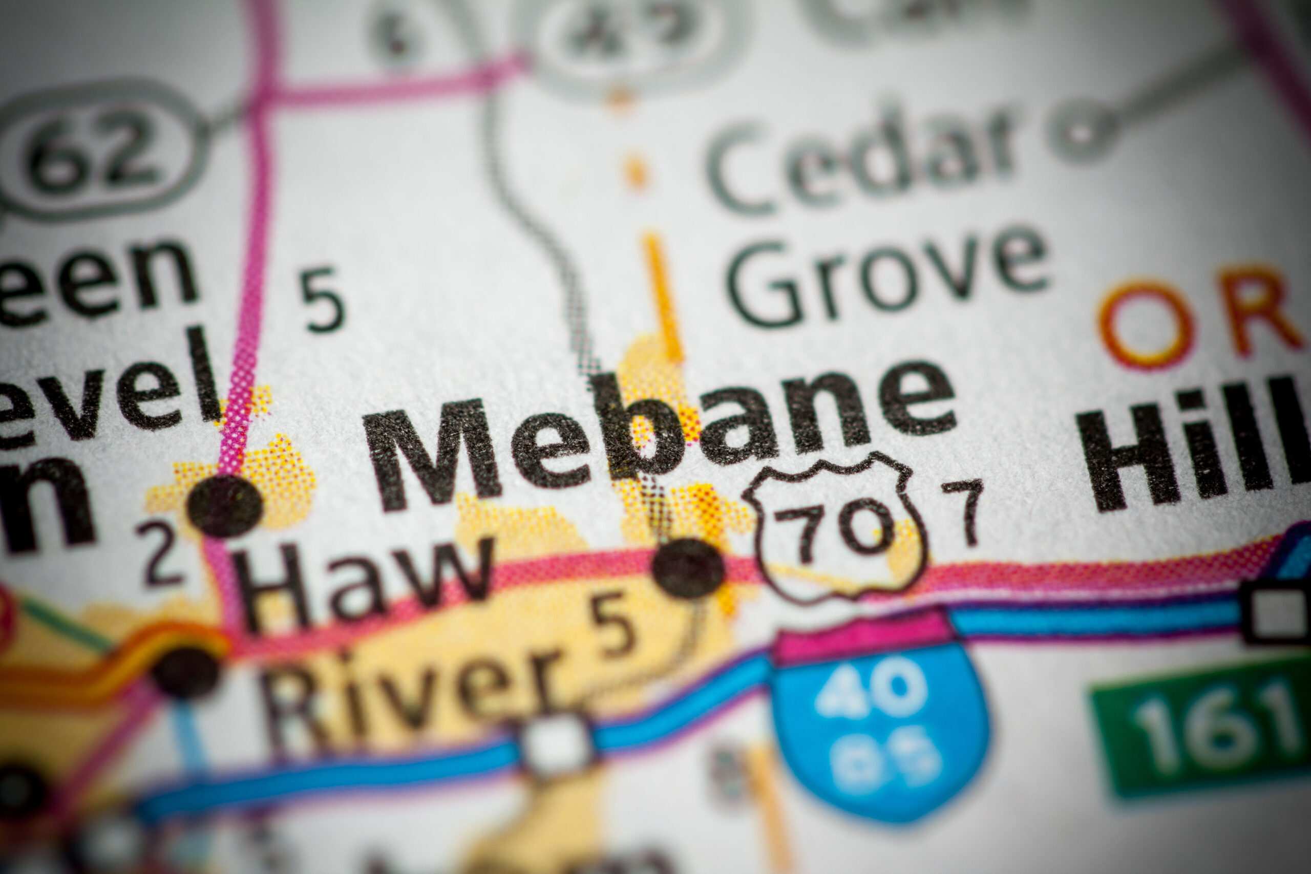 Map of Mebane, NC
