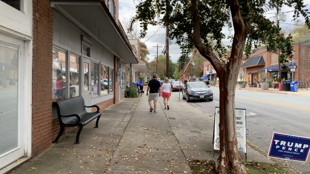 Downtown Hillsborough is a very walkable town.