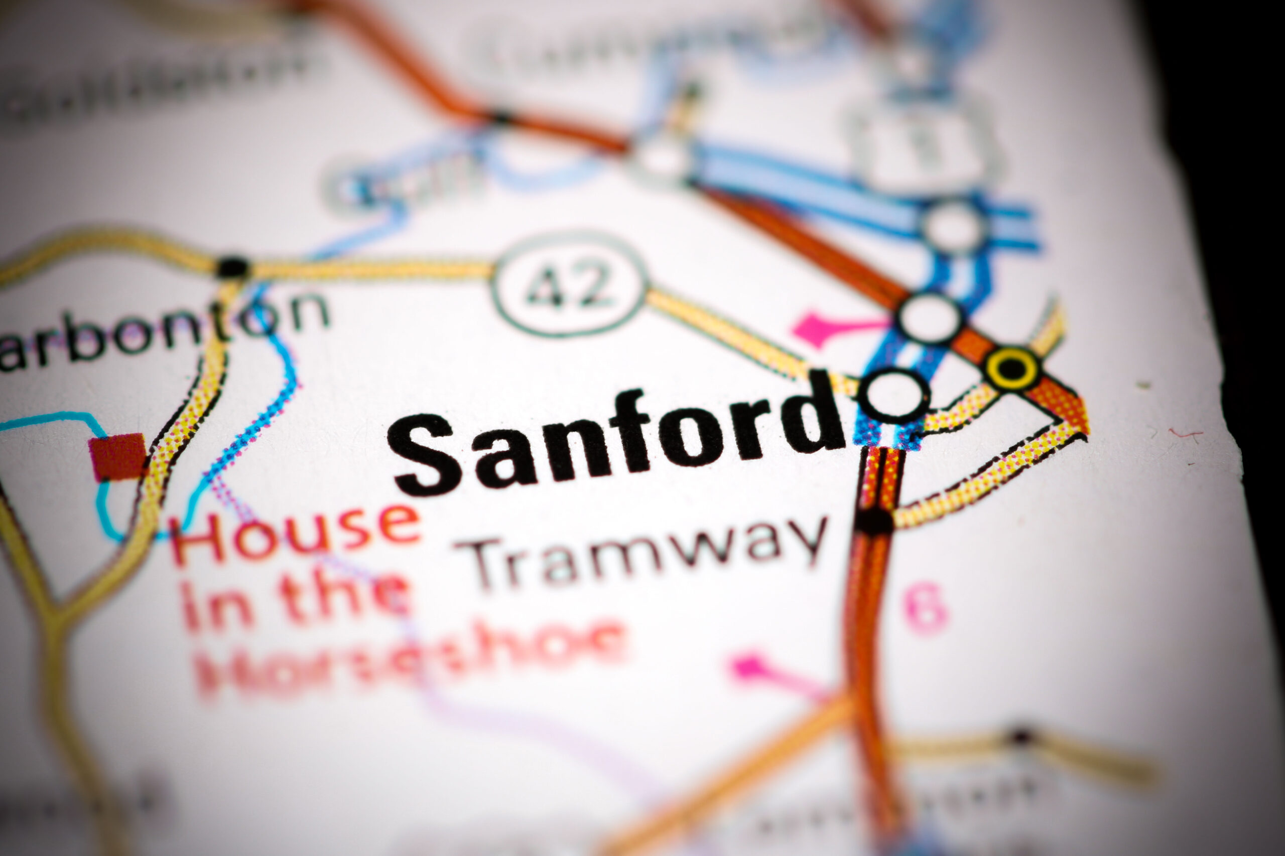Map of Sanford, North Carolina