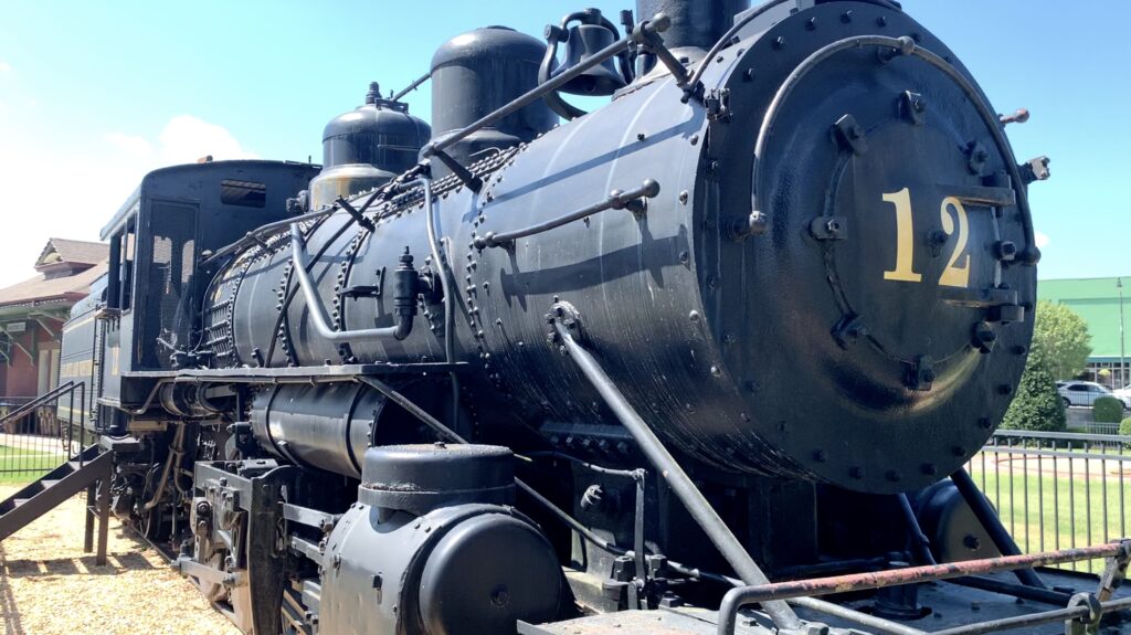 Downtown Sanford's Depot Park has an old train