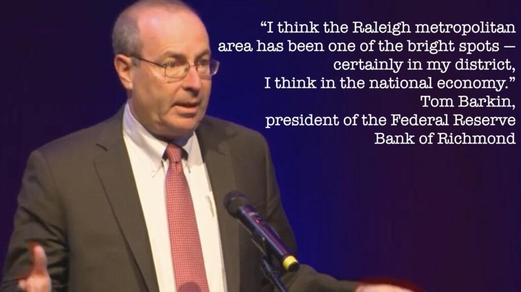 Tom Barkin of Federal Reserve Bank of Richmond speaks to Raleigh Chamber about Raleigh's economy and the housing market in 2024.