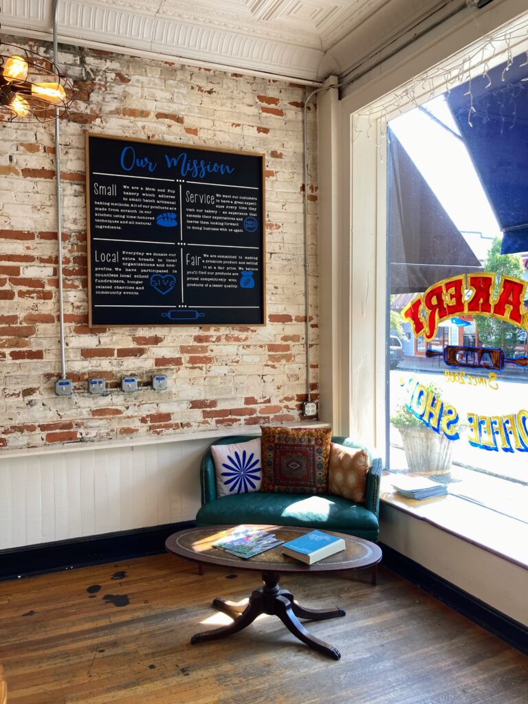 You can also get coffee and relax in the quaint old-town atmosphere of Stick Boy Bread Company in Fuquay-Varina, NC.