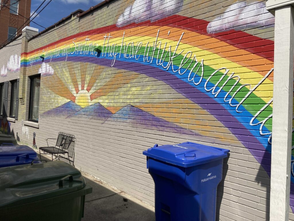 Public Art lines the alleyways in Fuquay-Varina, NC