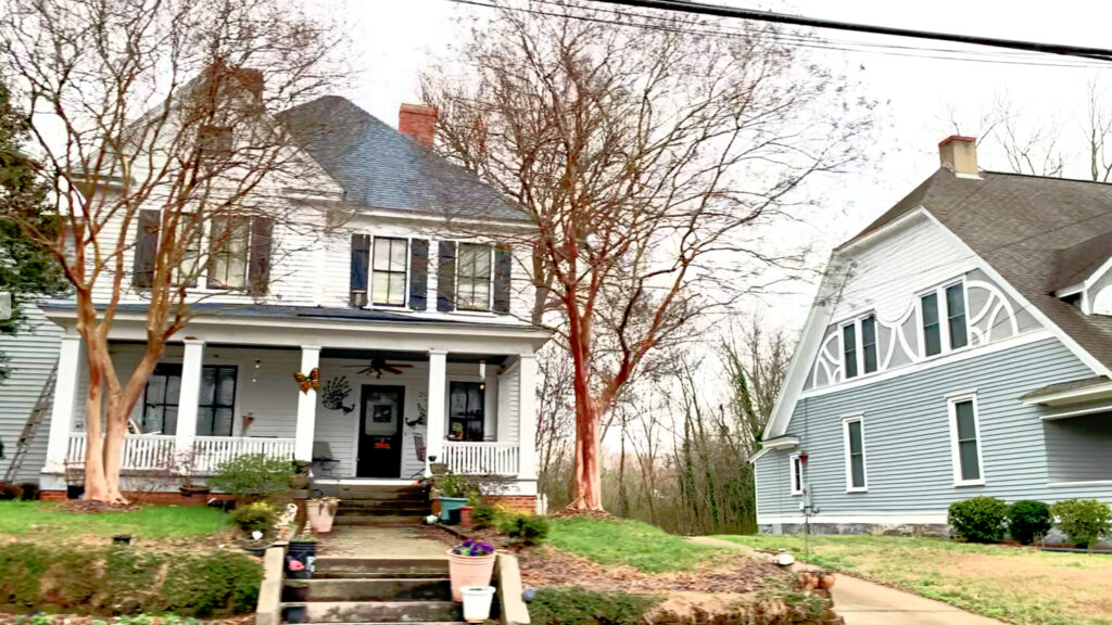 Historic homes in downtown Louisburg