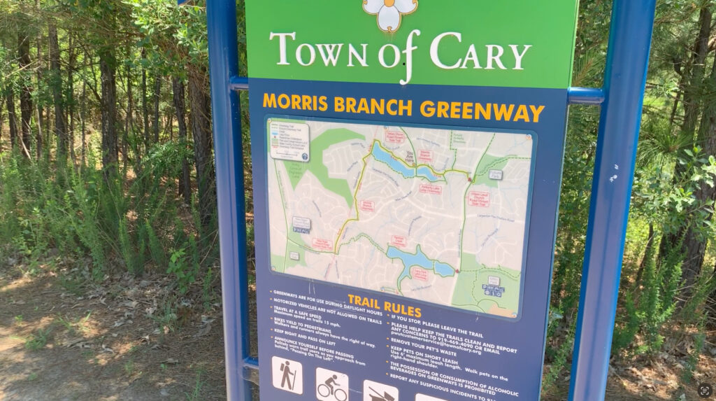 The town of Cary greenway system runs through Amberly.