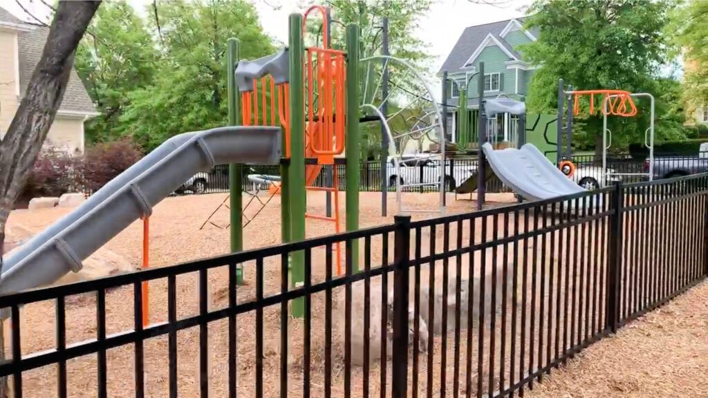 A pocket park in Carpenter Village in Cary, NC