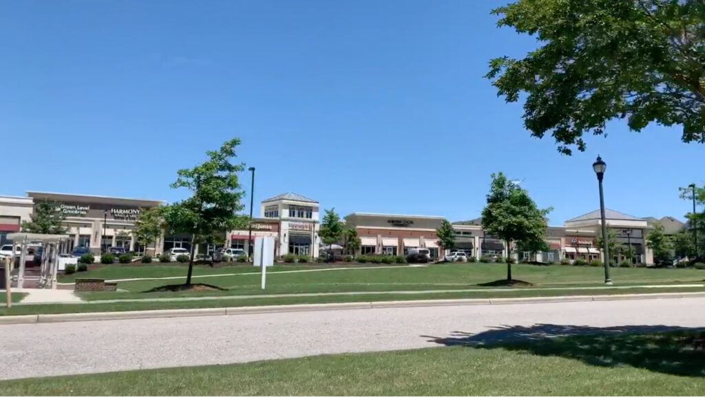 Retail shopping within Amberly in Cary, NC