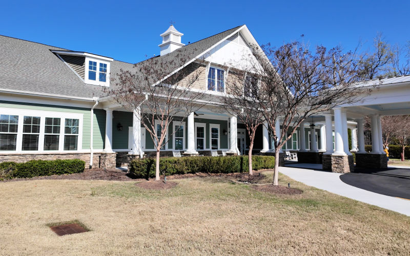 The Clubhouse at Creekside at Bethpage, Durham NC 55+ community.